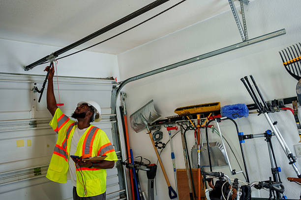 Professional Garage Door Panel Replacement technician working in North Shore, VA